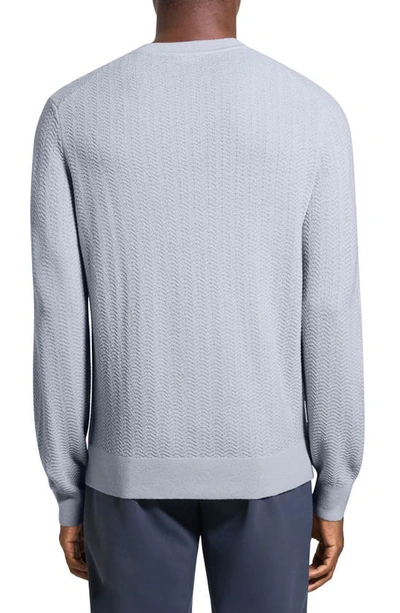 Theory Crewneck Sweater In Regal Wool In Ice