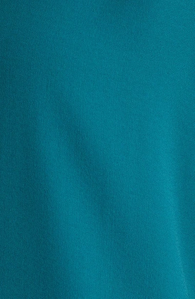 Eileen Fisher Button-down Georgette Crepe Shirt In Peacock
