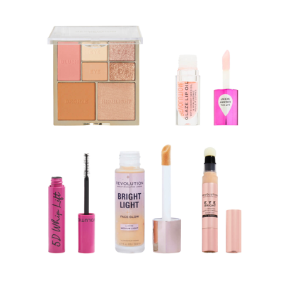 Shop Makeup Revolution Glow Bundle (various Shades) - Light-medium