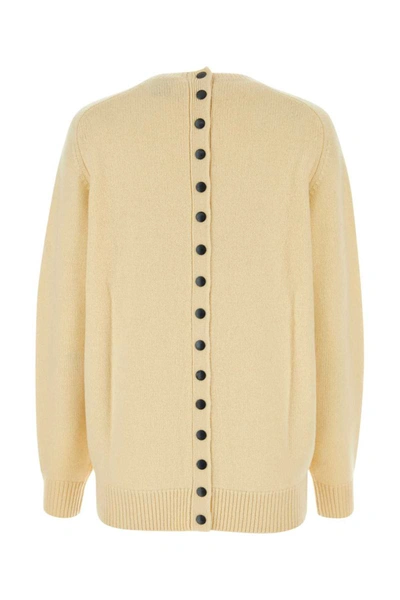 Isabel Marant Puff Sleeves Oversized Knit Sweater In Yellow
