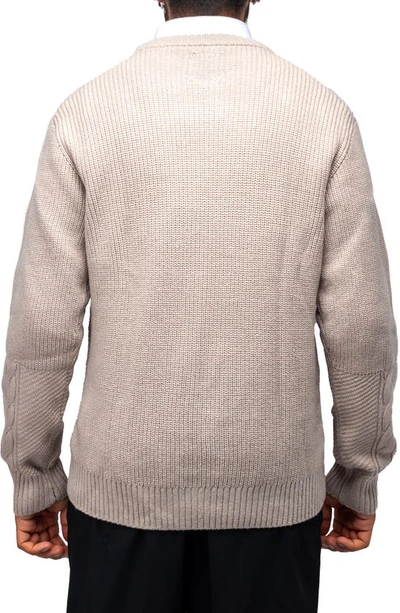 X-ray Cable Knit Turtleneck Fashion Sweater In Sand