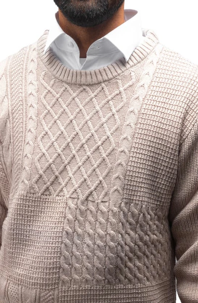 X-ray Cable Knit Turtleneck Fashion Sweater In Sand