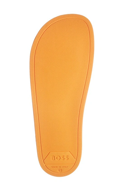Shop Hugo Boss Bay Slide Sandal In Medium Orange