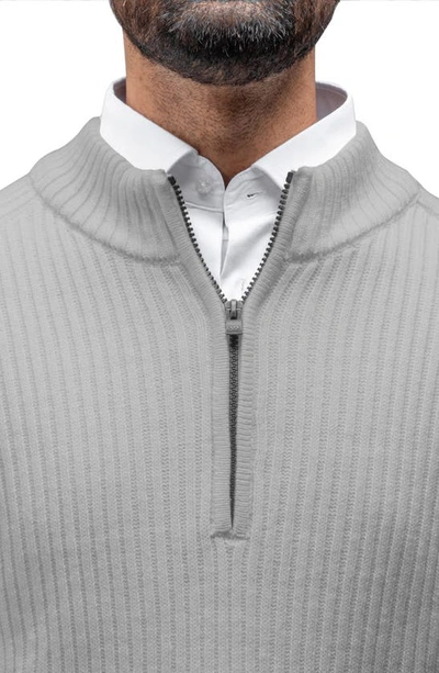 Shop X-ray Xray Rib Quarter Zip Sweater In Light Grey