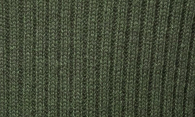 X-ray Rib Quarter Zip Sweater In Olive