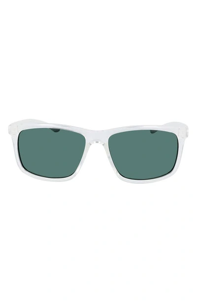 Shop Nike Chaser Ascent 59mm Rectangular Sunglasses In Clear/ Green Lens