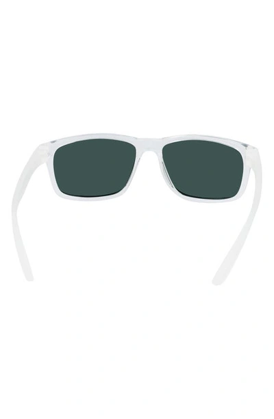 Nike Chaser Ascent 59mm Rectangular Sunglasses In Clear/ Green Lens