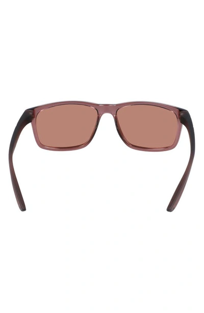 Shop Nike Chaser Ascent 59mm Rectangular Sunglasses In Smokey Mauve/ Copper Lens