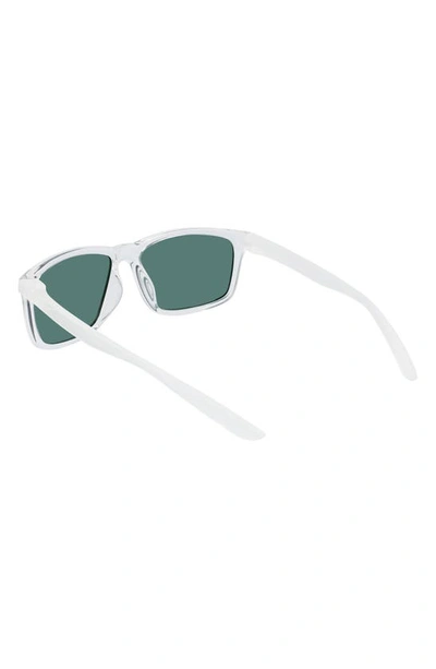 Nike Chaser Ascent 59mm Rectangular Sunglasses In Clear/ Green Lens