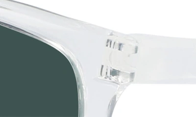 Nike Chaser Ascent 59mm Rectangular Sunglasses In Clear/ Green Lens