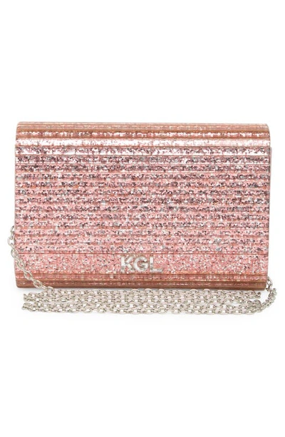 Shop Kurt Geiger Crystal & Sequin Envelope Clutch In Light/ Pastel Pink