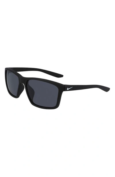 Shop Nike Valient 60mm Square Sunglasses In Black/ Dark Grey