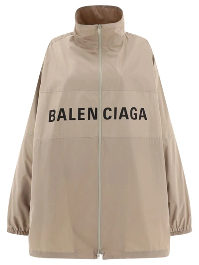 Shop Balenciaga " Zip-up" Jacket In Beige