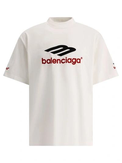 Shop Balenciaga "3b Sports Icon" T-shirt In White