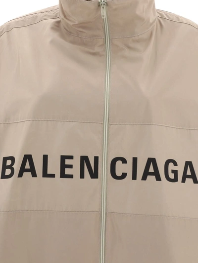 Shop Balenciaga " Zip-up" Jacket In Beige