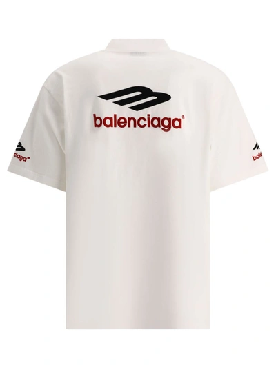 Shop Balenciaga "3b Sports Icon" T-shirt In White