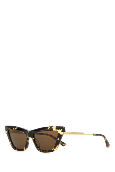 Bottega Veneta Tortoiseshell Pointed Cat-eye Sunglasses