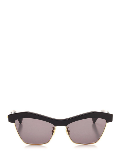 Shop Bottega Veneta Half-rim Sunglasses