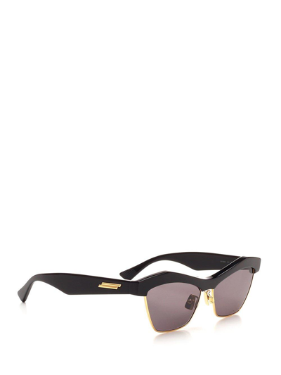 Shop Bottega Veneta Half-rim Sunglasses