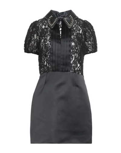 Shop Elisabetta Franchi Woman Mini Dress Black Size 4 Polyamide, Viscose, Polyester