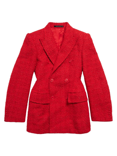 Shop Balenciaga Women's Hourglass Jacket In Red