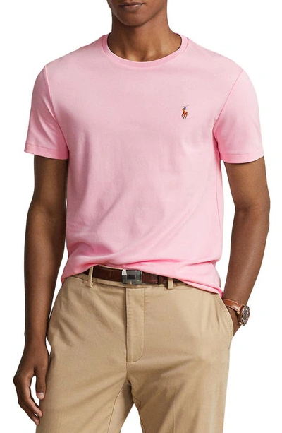 Shop Polo Ralph Lauren Pima Cotton T-shirt In Carmel Pink