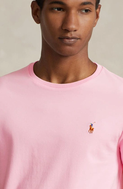 Shop Polo Ralph Lauren Pima Cotton T-shirt In Carmel Pink
