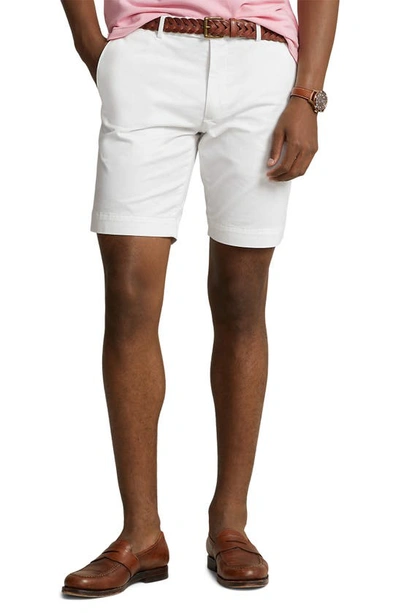 Shop Polo Ralph Lauren Slim Fit Stretch Cotton Chino Shorts In White