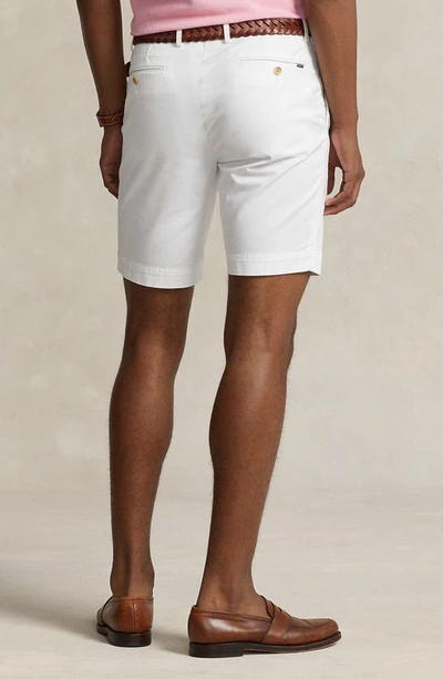 Shop Polo Ralph Lauren Slim Fit Stretch Cotton Chino Shorts In White