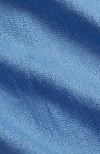 Shop Polo Ralph Lauren Embroidered Polo Rider Linen Button-down Shirt In Summer Blue