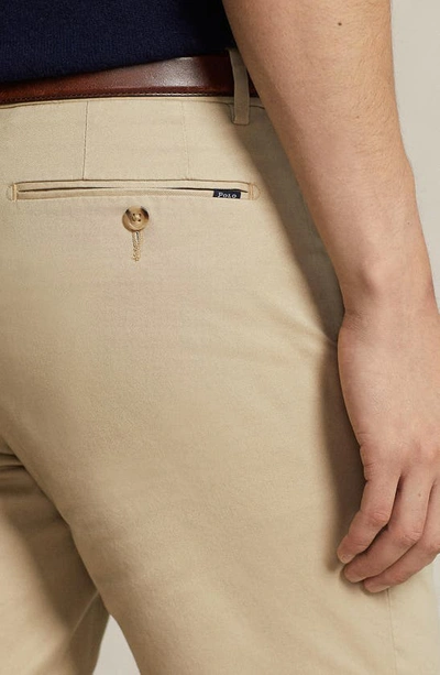 Shop Polo Ralph Lauren Military Flat Front Stretch Cotton Chino Shorts In Classic Khaki