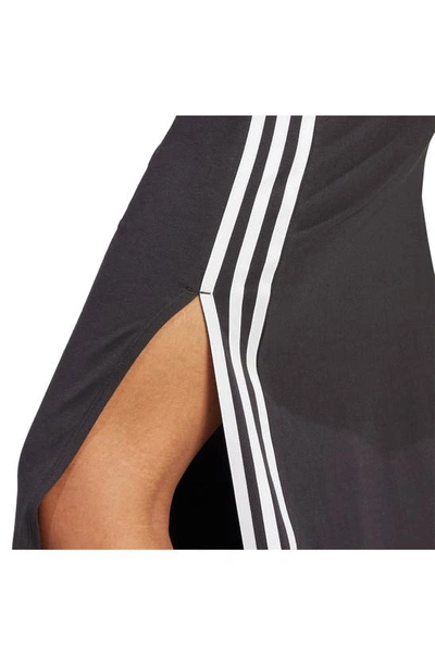 Shop Adidas Originals 3-stripes Racerback Maxi Dress In Black
