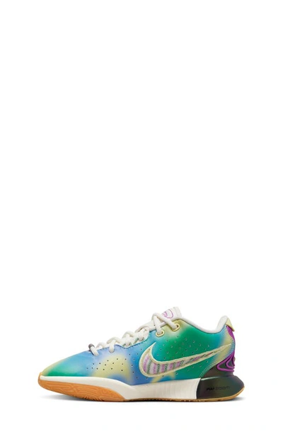 Shop Nike Kids' Lebron Xxi Se Sneaker In Multi-color/ Sail/ Green
