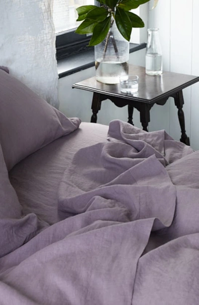 Shop Piglet In Bed Set Of 2 Linen Pillowcases In Elderberry