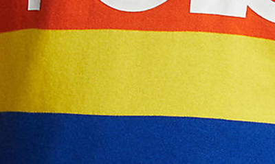 Shop Polo Ralph Lauren Stripe Logo Fleece Graphic Hoodie In Polo Black Multi