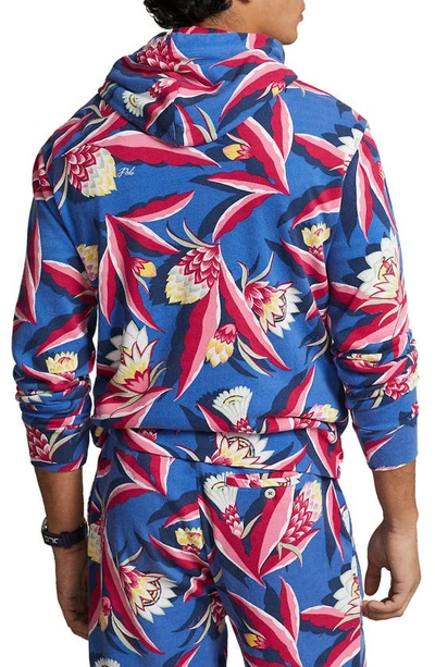Shop Polo Ralph Lauren Floral French Terry Hoodie In Bonheur Floral/ Spa Royal