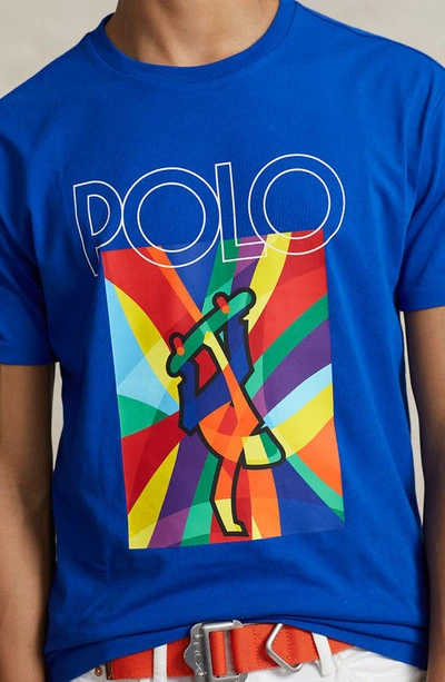 Shop Polo Ralph Lauren Logo T-shirt In Sapphire Star