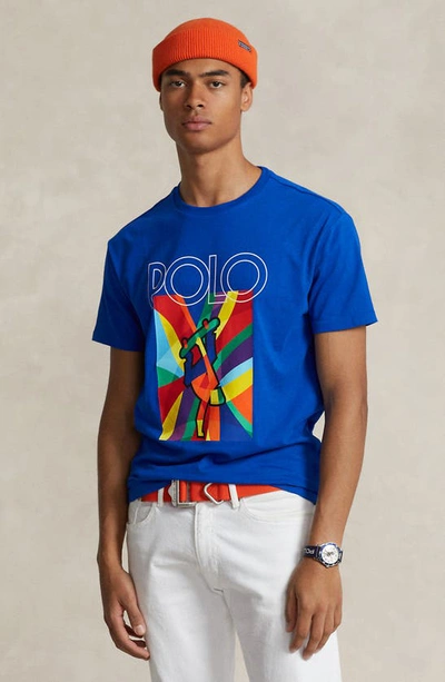Shop Polo Ralph Lauren Logo T-shirt In Sapphire Star