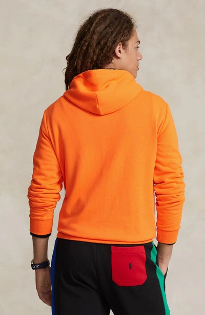 Shop Polo Ralph Lauren Magic Fleece Graphic Hoodie In Blaze Survival Orange