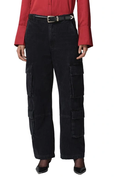 Shop Citizens Of Humanity Delena High Waist Organic Cotton Wide Leg Cargo Jeans In Leith