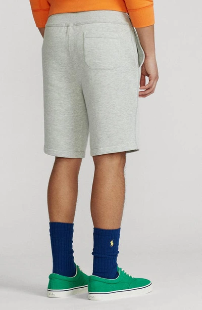 Shop Polo Ralph Lauren Fleece Athletic Shorts In Andover Heather