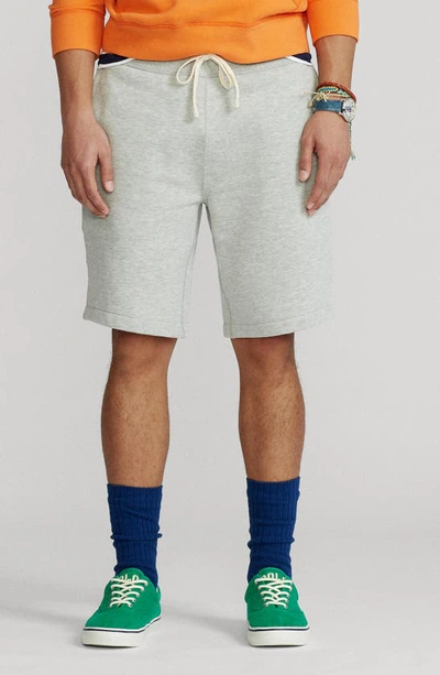 Shop Polo Ralph Lauren Fleece Athletic Shorts In Andover Heather