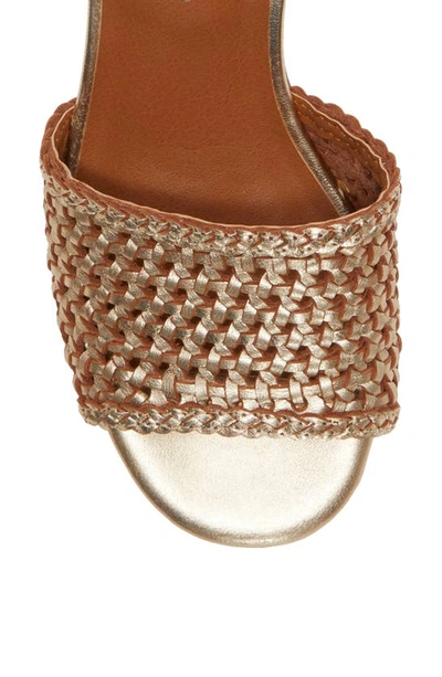 Shop Lucky Brand Modessa Ankle Strap Sandal In Gold Platino