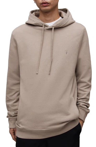 Shop Allsaints Raven Hoodie In Stone Taupe