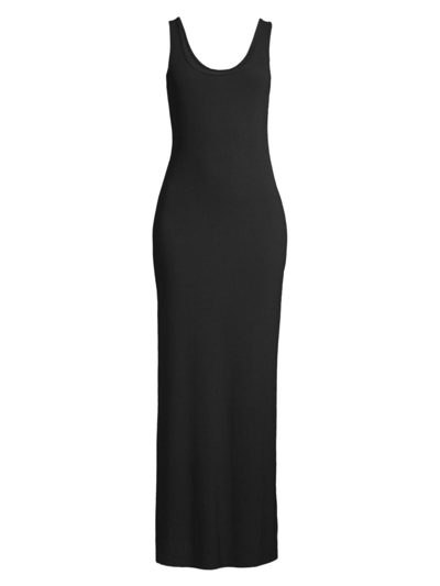 Shop Skin Women's Nabila Sleeveless Cotton-blend Maxi Dress In Black