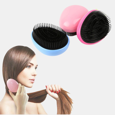 Shop Vigor Hair Care Comb Massage Hairbrush Tangle Egg Shaped Detangling In Pink