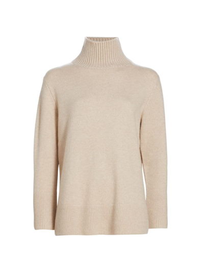 Shop Vince Women's Wool & Cashmere Mock Turtleneck Sweater In Hazel Cream