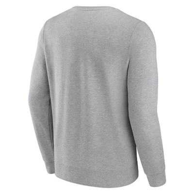 Fanatics Branded Heathered Gray Phoenix Suns True Classics Vint Pullover Sweatshirt In Heather Gray