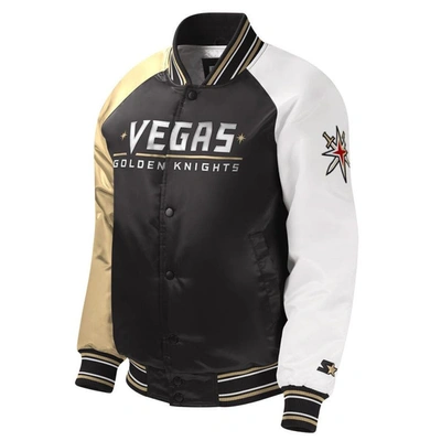 Shop Starter Youth  Black Vegas Golden Knights Raglan Full-snap Varsity Jacket