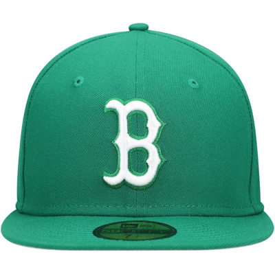 Shop New Era Kelly Green Boston Red Sox White Logo 59fifty Fitted Hat